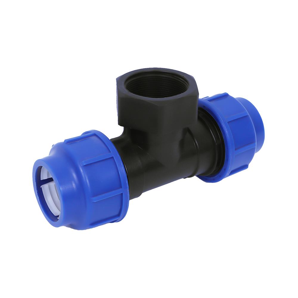 สามทางสวมล็อก PE เกลียวใน TOWAI 50 มม.X2 นิ้ว