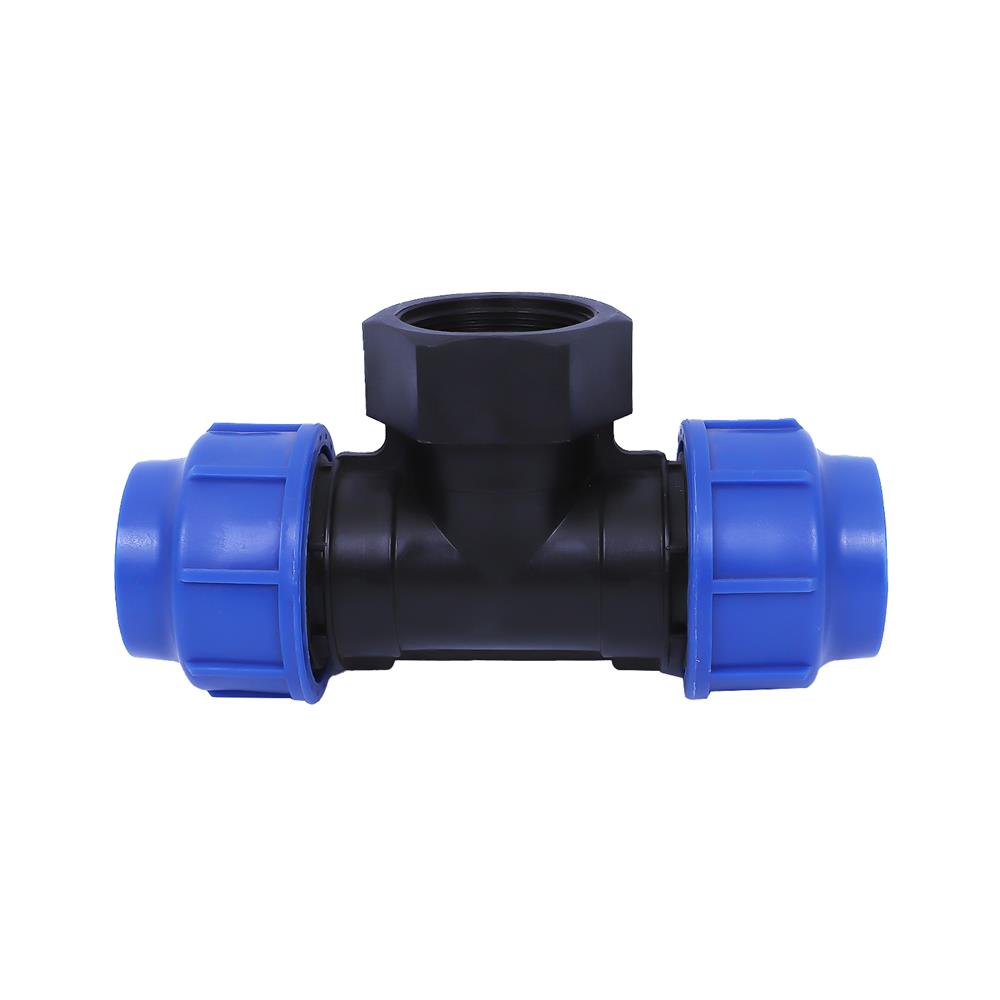 สามทางสวมล็อก PE เกลียวใน TOWAI 50 มม.X2 นิ้ว