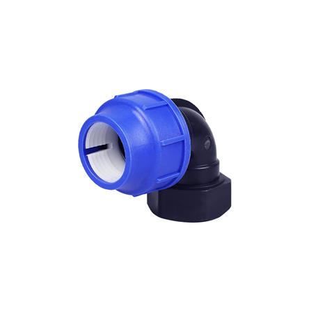 ข้องอสวมล็อก PE เกลียวใน TOWAI 40 มม.X1 1/2 นิ้ว