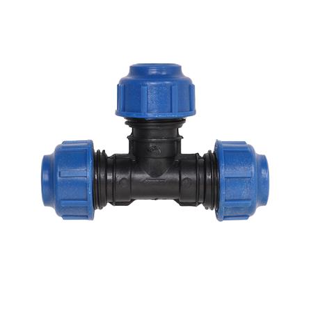 สามทางสวมล็อก PE TOWAI 20 มม. สีดำ-น้ำเงิน_0