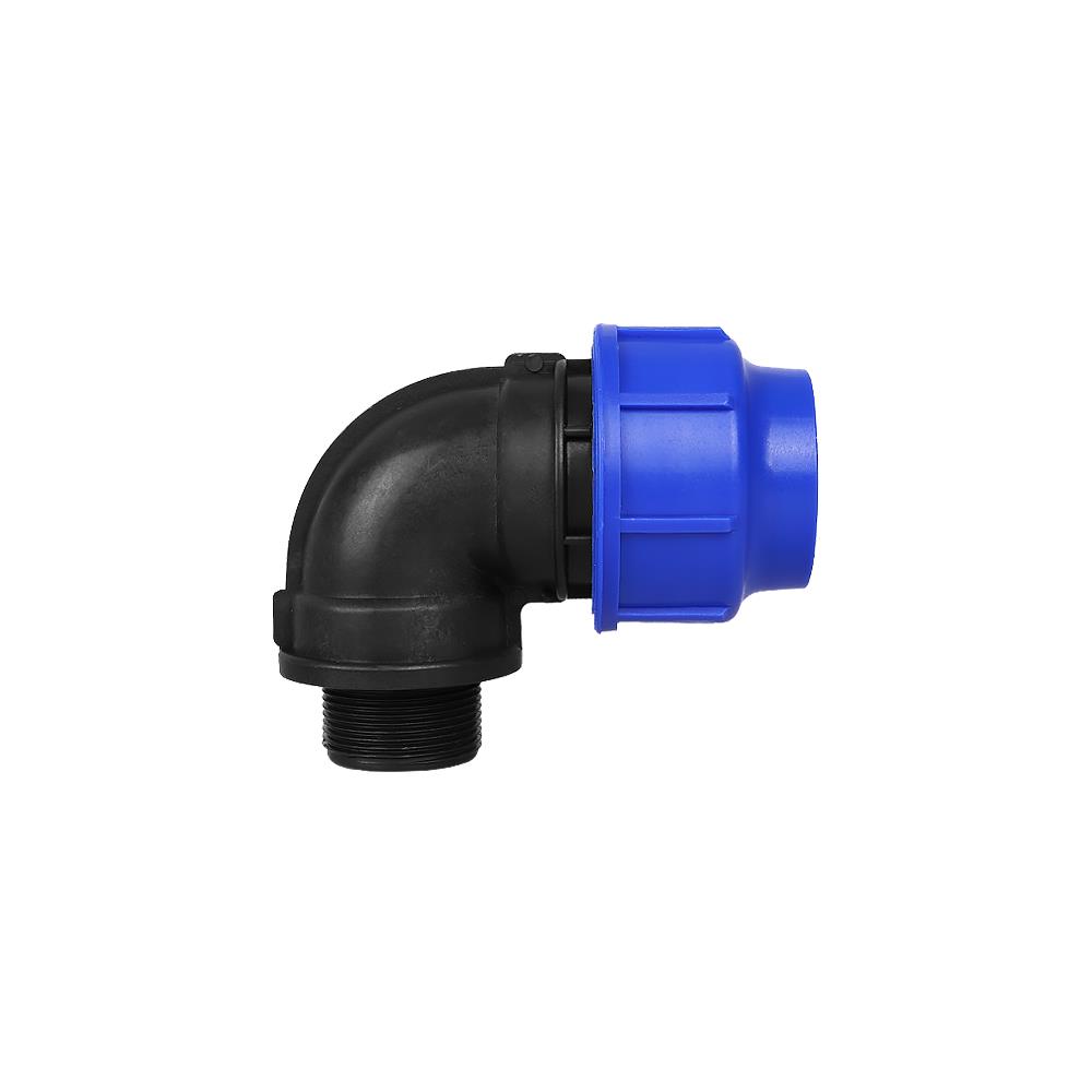 ข้องอสวมล็อก PE เกลียวนอก TOWAI 50 มม.X1 1/2 นิ้ว