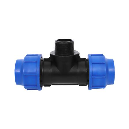 สามทางสวมล็อก PE เกลียวนอก TOWAI 50 มม.x1 1/2 นิ้ว_1