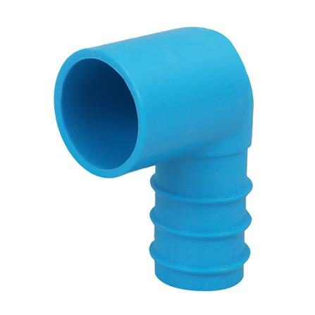 ข้องอสวมท่อ PVC-PE TOWAI 1/2 นิ้ว x 25 มม. สีฟ้า แพ็ก 5 ชิ้น