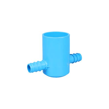 สามทางฝาครอบเกษตร PVC-PE TOWAI 1 1/2 นิ้วX20 มม. สีฟ้า