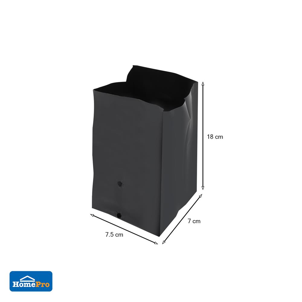 ถุงเพาะชำ SPRING 3x7 นิ้ว 1 กก. สีดำ