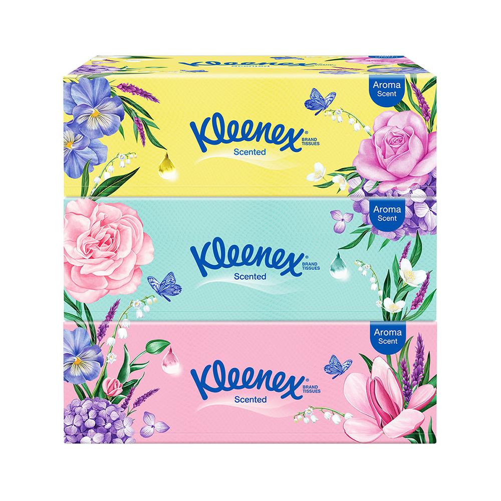 กระดาษเช็ดหน้า KLEENEX SCENTED 120 แผ่น แพ็ค3