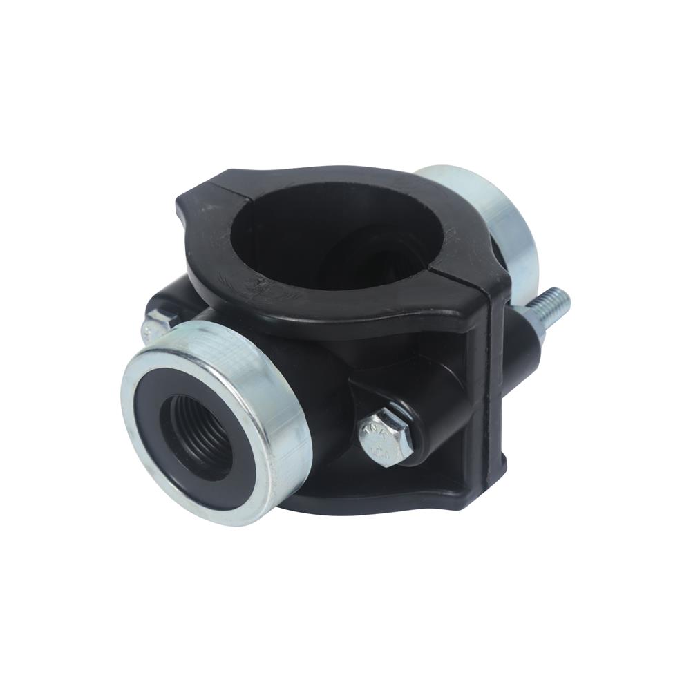 แคลมป์ท่อพีอี-เกลียว 2 ด้าน TOWAI 50 มม.X1/2 นิ้ว