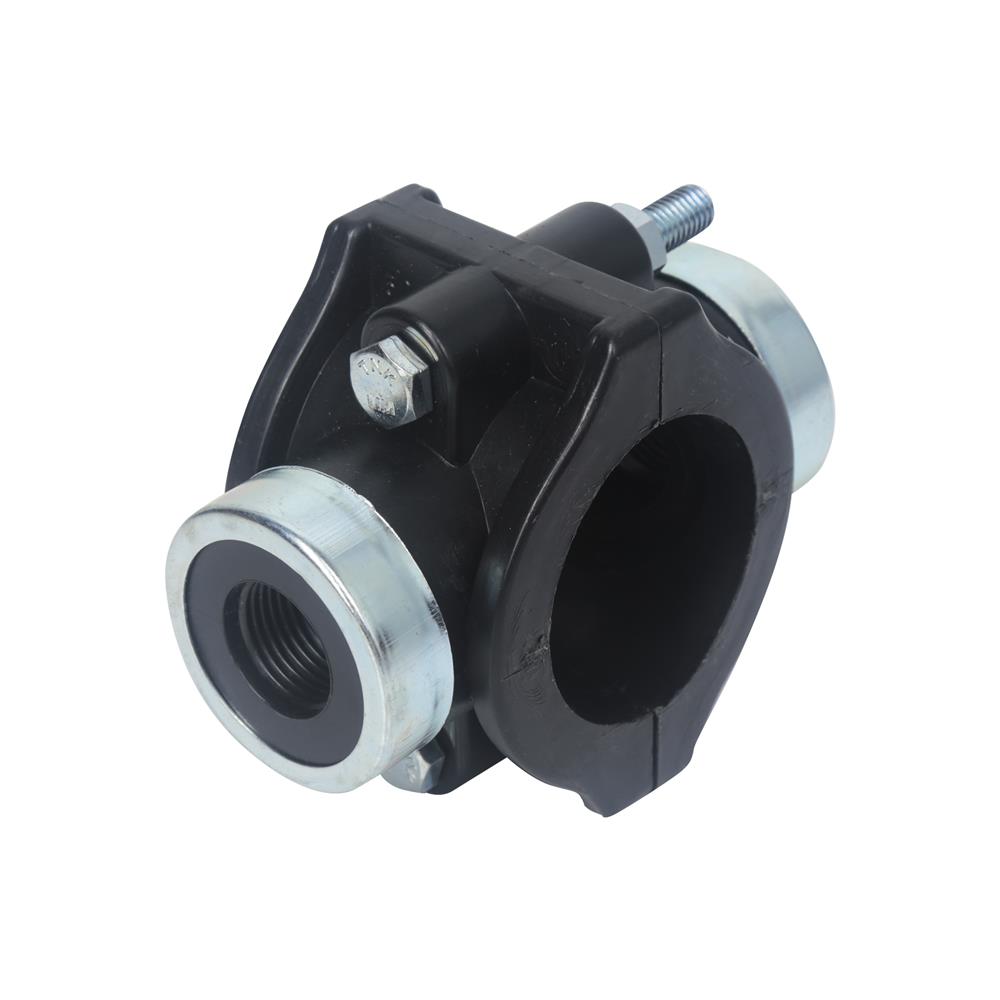 แคลมป์ท่อพีอี-เกลียว 2 ด้าน TOWAI 50 มม.X1/2 นิ้ว