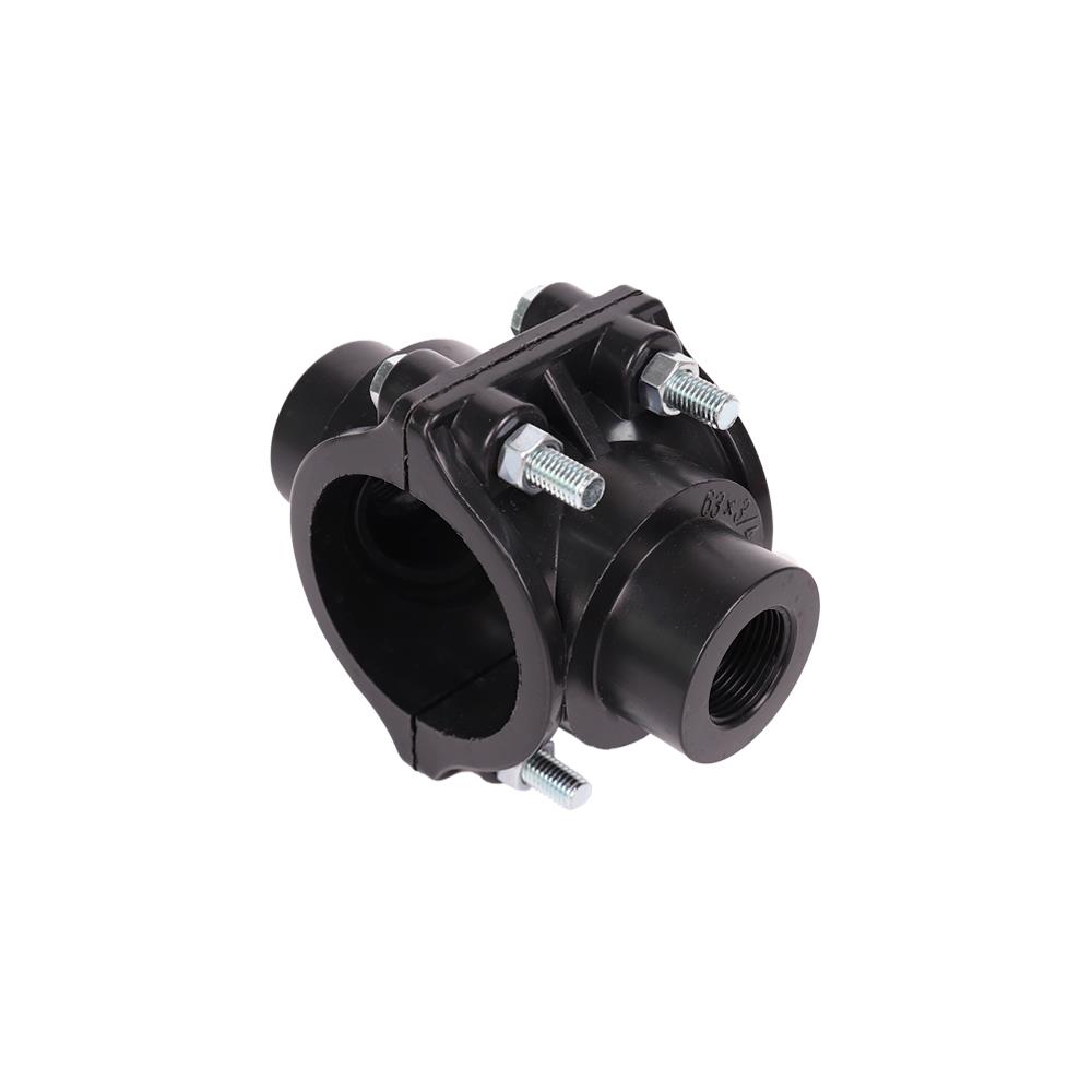 แคลมป์ท่อพีอี-เกลียว 2 ด้าน TOWAI 63 มม.X3/4 นิ้ว