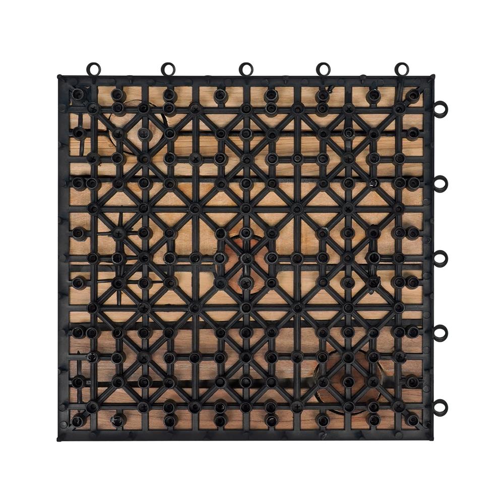 ทางเท้าไม้เต็ง ลายกลม ME LIVING 30X30 ซม.