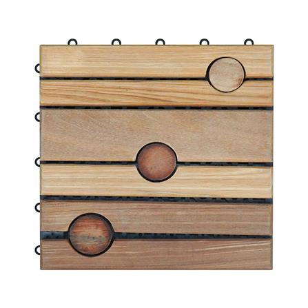 ทางเท้าไม้เต็ง ลายกลม ME LIVING 30X30 ซม._0