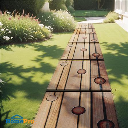 ทางเท้าไม้เต็ง ลายกลม ME LIVING 30X30 ซม._3