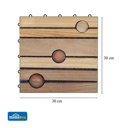 ทางเท้าไม้เต็ง ลายกลม ME LIVING 30X30 ซม._5