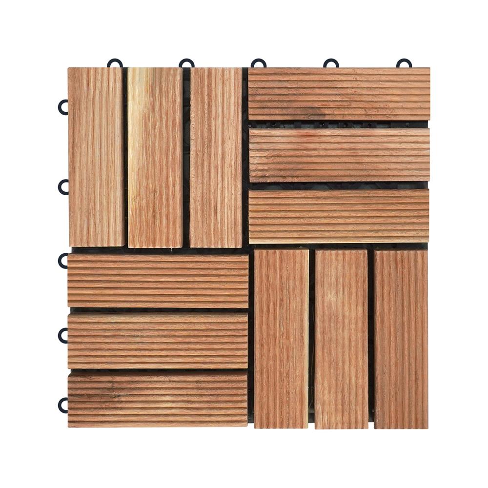 ทางเท้าไม้แคมปัส ลายสี่เหลี่ยมสลับเล็ก ME LIVING 30X30 ซม.