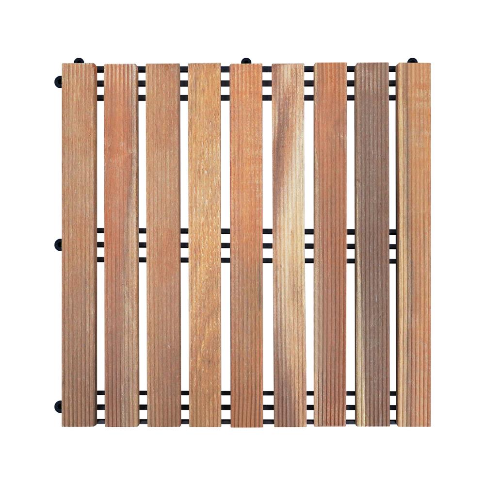 ทางเท้าไม้แคมปัส ลายตรง ME LIVING 50X50 ซม. สีธรรมชาติ