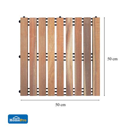 ทางเท้าไม้แคมปัส ลายตรง ME LIVING 50X50 ซม. สีธรรมชาติ_5