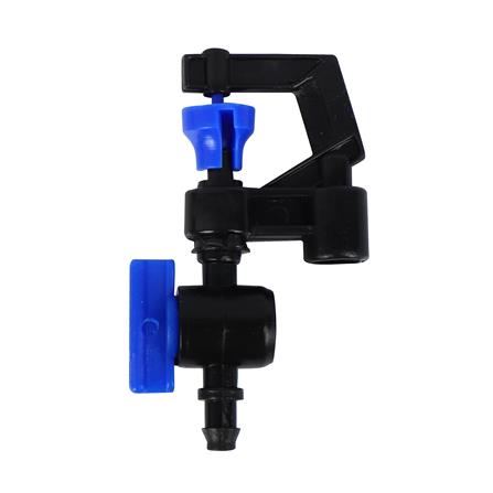 มินิสปริงเกอร์ใบ RAIN สวมท่อ PE พร้อมวาล์ว TOWAI สีดำ แพ็ก 10 ชิ้น