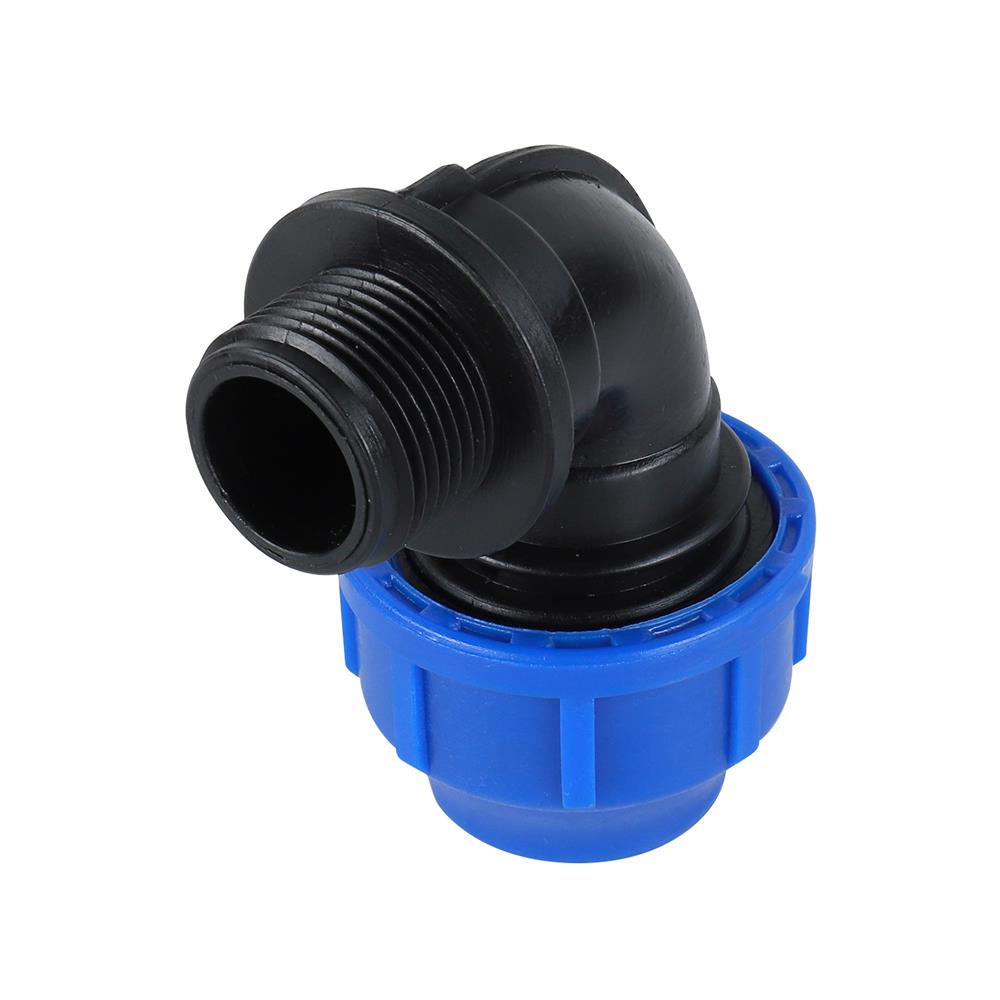 ข้องอสวมล็อก PE เกลียวนอก TOWAI 25 มม.X3/4 นิ้ว