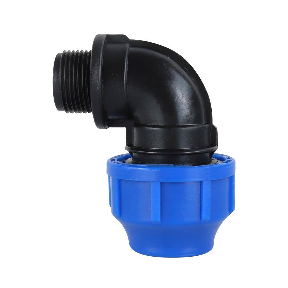 ข้องอสวมล็อก PE เกลียวนอก TOWAI 25 มม.X3/4 นิ้ว