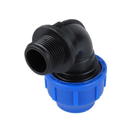 ข้องอสวมล็อก PE เกลียวนอก TOWAI 25 มม.X3/4 นิ้ว