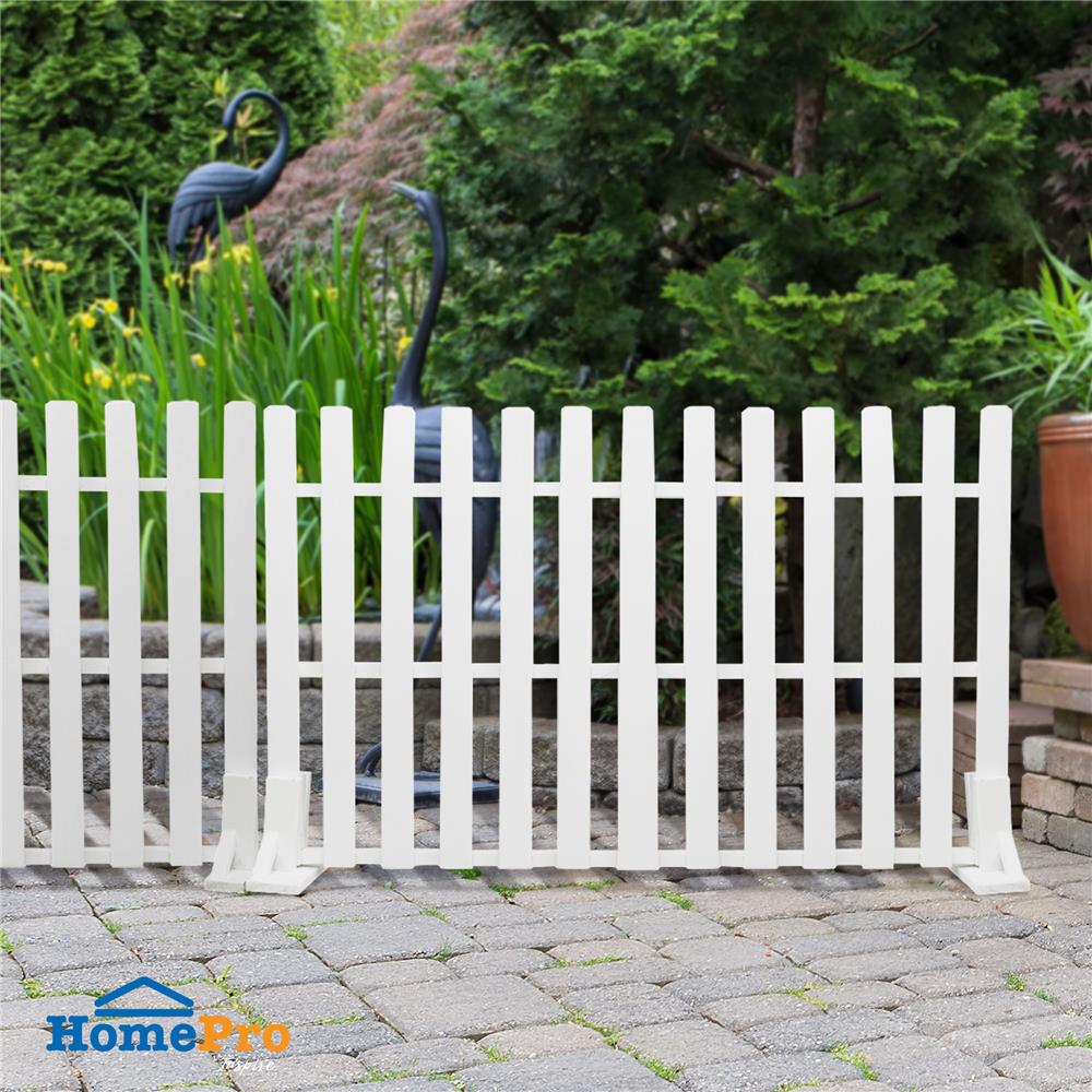 รั้วไม้เต็งตั้งพื้น ME LIVING GARTENE 100X60 ซม. สีขาว