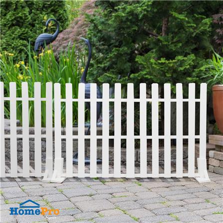 รั้วไม้เต็งตั้งพื้น ME LIVING GARTENE 100X60 ซม. สีขาว_0