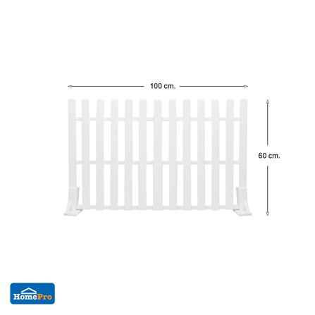 รั้วไม้เต็งตั้งพื้น ME LIVING GARTENE 100X60 ซม. สีขาว_5