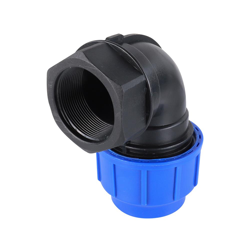 ข้องอสวมล็อก PE เกลียวใน TOWAI 63 มม.X2 นิ้ว