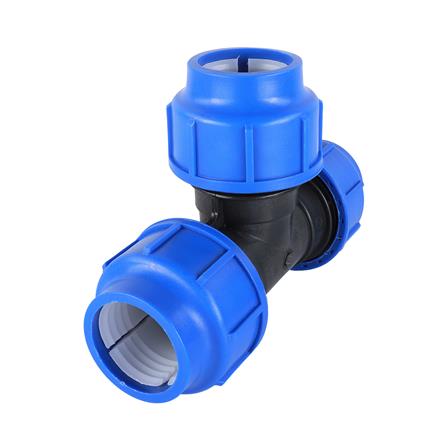 ข้อต่อสามทางสวมล็อก PE TOWAI 50 มม.X2 นิ้ว สีดำ-น้ำเงิน