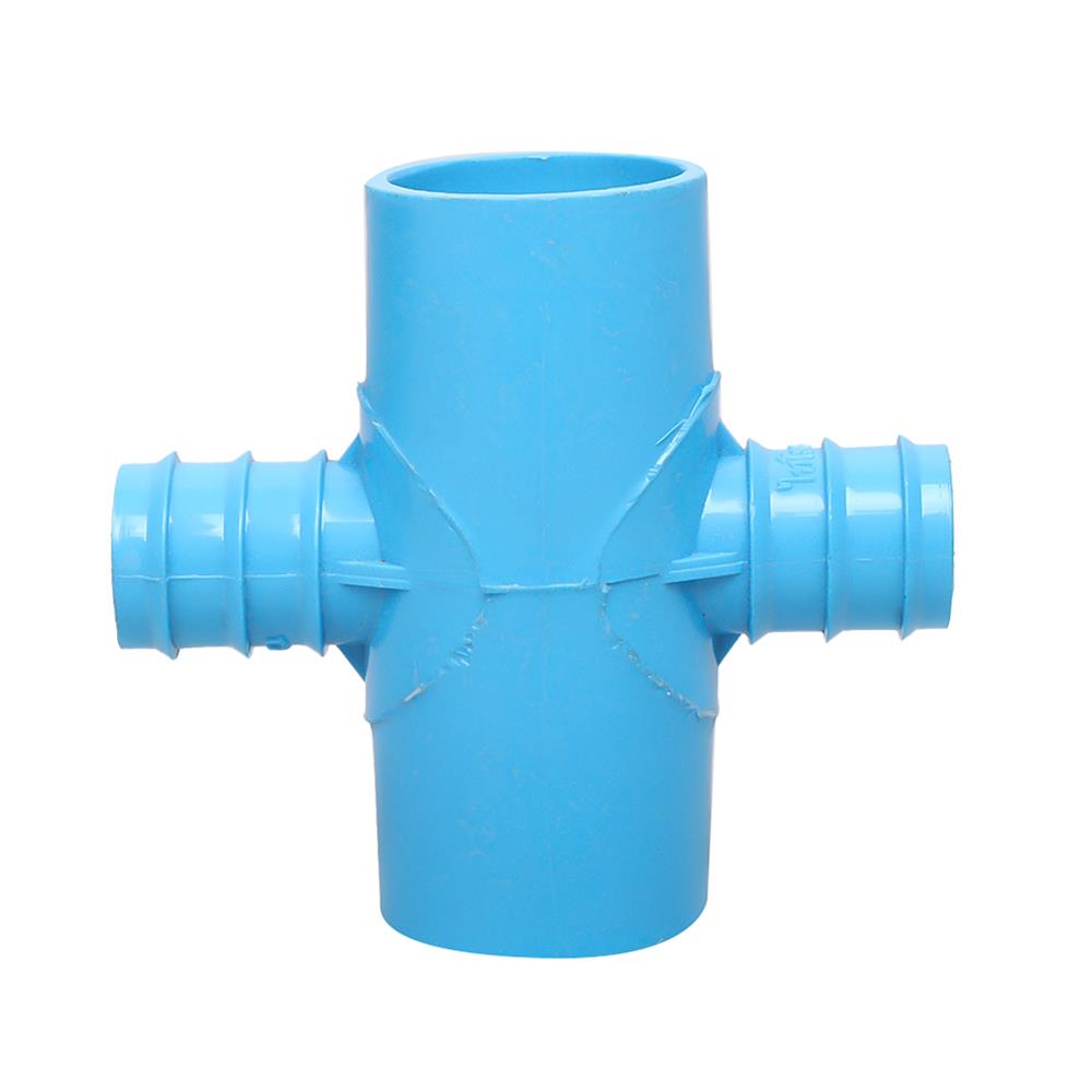 สี่ทางเกษตรลด PVC TOWAI 1 นิ้วX25 มม. สีฟ้า