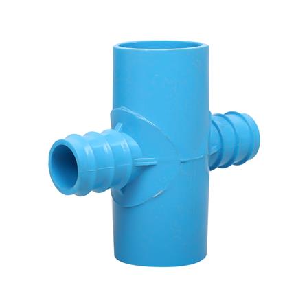 สี่ทางเกษตรลด PVC TOWAI 1 นิ้วX25 มม. สีฟ้า_0