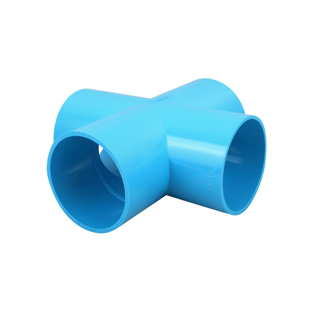 สี่ทางเกษตร PVC TOWAI 3 นิ้ว สีฟ้า