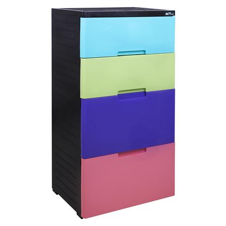 ตู้ลิ้นชัก 4 ชั้น STACKO A58 58X38X99 ซม. หลากสี_1