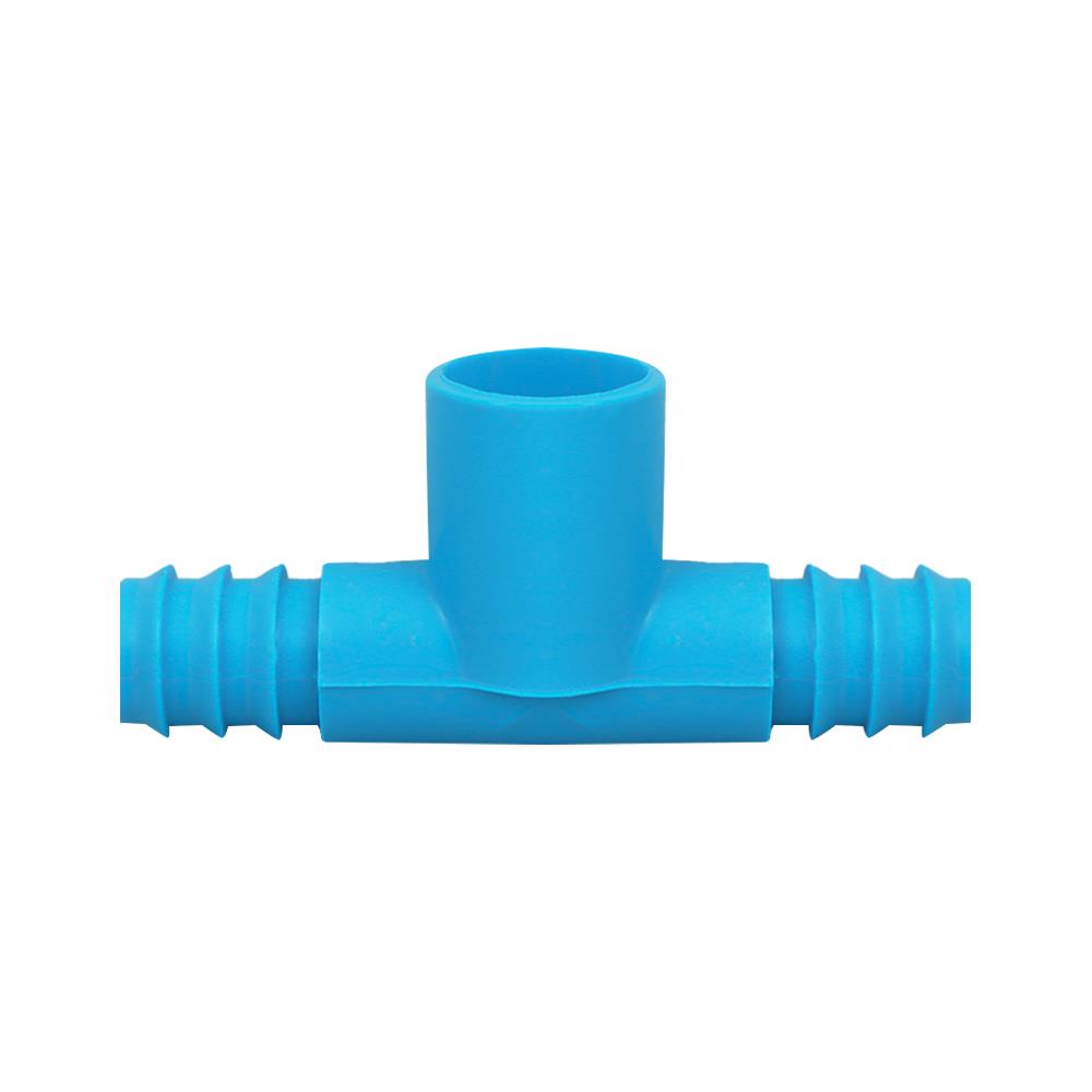 สามทางสวมท่อ PVC-PE TOWAI 1/2 นิ้วX20 มม. สีฟ้า แพ็ก 5 ชิ้น