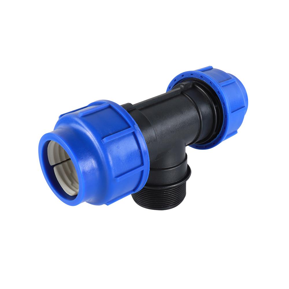 ข้อต่อสามทางสวมล็อก PE เกลียวนอก TOWAI 50 มม.X2 นิ้ว