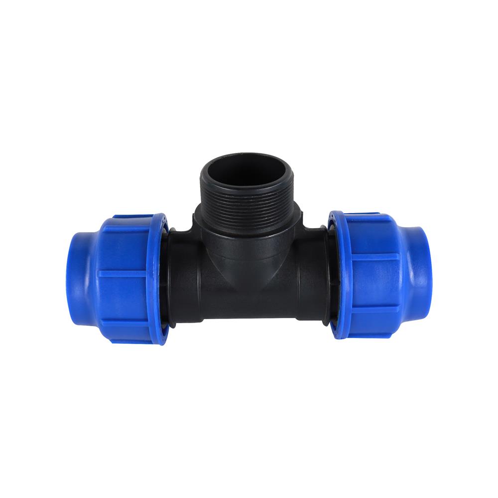 ข้อต่อสามทางสวมล็อก PE เกลียวนอก TOWAI 50 มม.X2 นิ้ว