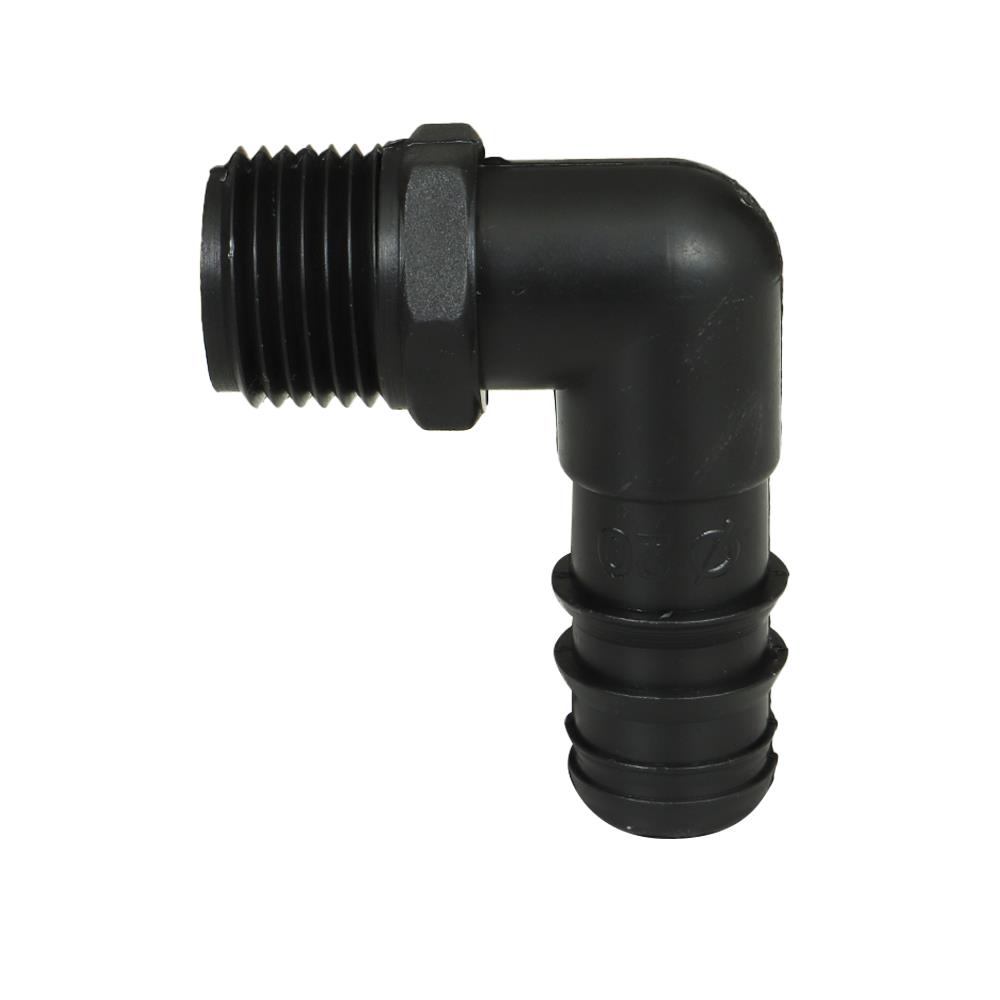 ข้องอเกลียวนอก PE TOWAI 1/2 นิ้วX20 มม. สีดำ แพ็ก 10 ชิ้น