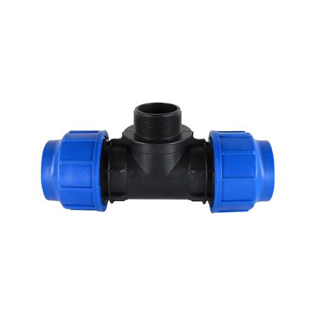 สามทางสวมล็อค PE เกลียวนอก TOWAI 63 มม.X2 นิ้ว สีดำ-น้ำเงิน_1