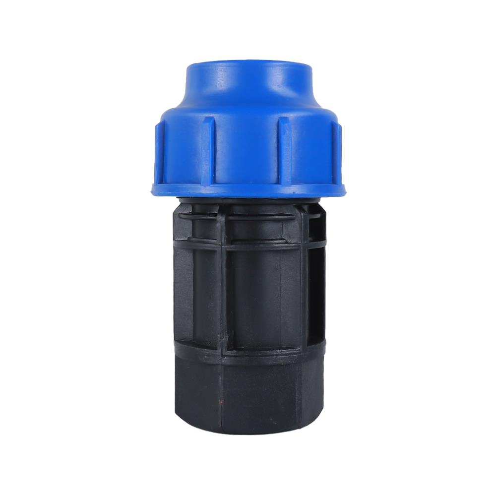ข้อต่อตรงสวมล็อค PE เกลียวใน TOWAI 32 มม.X1นิ้ว สีดำ-น้ำเงิน