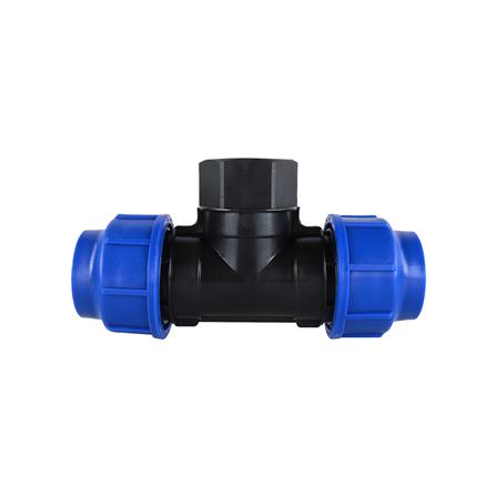 สามทางสวมล็อค PE เกลียวใน TOWAI 50 มม.X1 1/2 นิ้ว สีดำ-น้ำเงิน_1