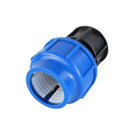 ข้อต่อตรงสวมล็อค PE เกลียวนอก TOWAI 50 มม. x 1 1/2 นิ้ว สีดำ