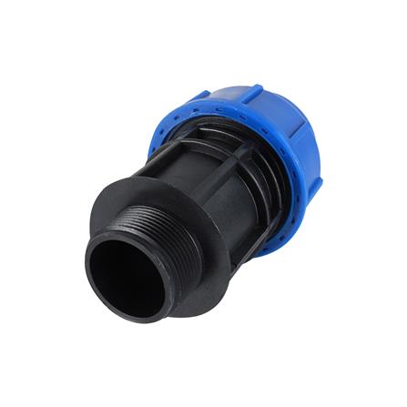 ข้อต่อตรงสวมล็อค PE เกลียวนอก TOWAI 50 มม. x 1 1/2 นิ้ว สีดำ_1