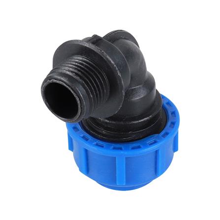 ข้องอสวมล็อค PE เกลียวนอก TOWAI 20 มม.X1/2 นิ้ว สีดำ-น้ำเงิน_1