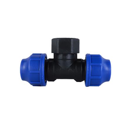 สามทางสวมล็อค PE เกลียวใน TOWAI 25 มม.X3/4 นิ้ว สีดำ-น้ำเงิน_0