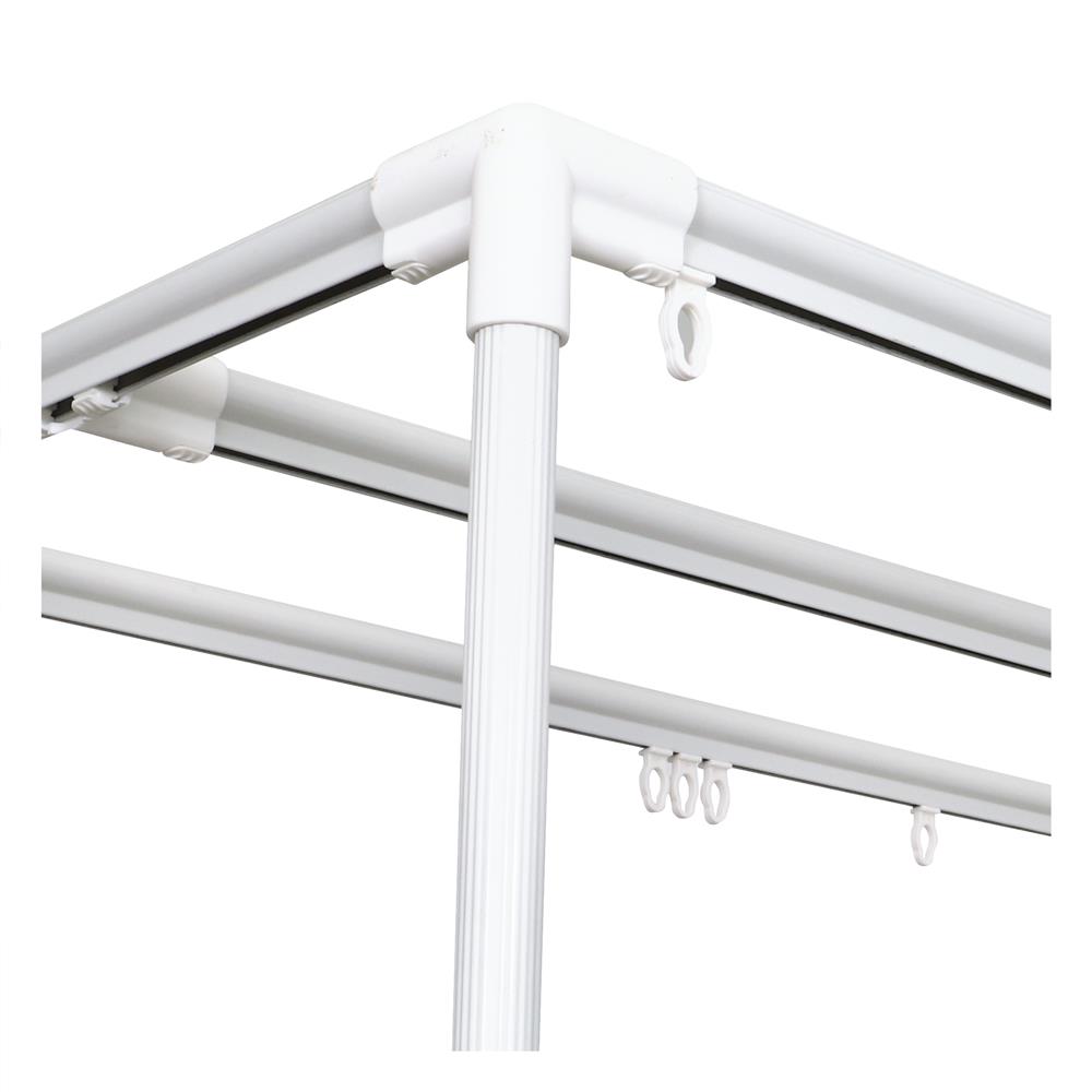 ราวตากผ้าเหล็กมีล้อ 6 เส้น PLIM 1.2 ม. สีขาว