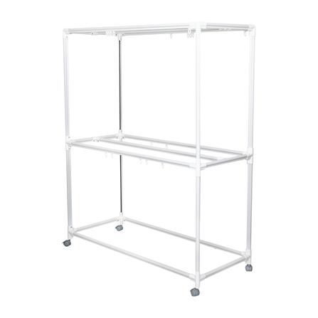 ราวตากผ้าเหล็กมีล้อ 6 เส้น PLIM 1.2 ม. สีขาว