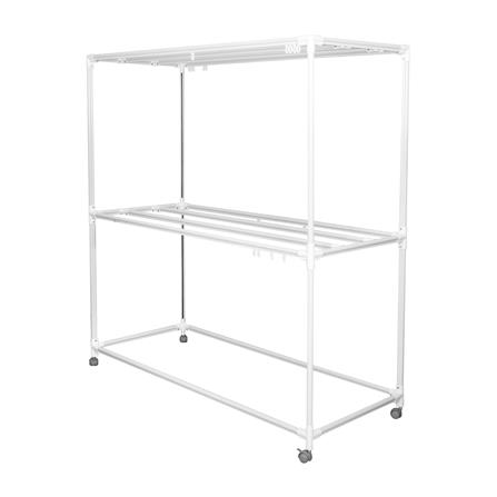 ราวตากผ้าเหล็กมีล้อ 8 เส้น PLIM 1.5 ม. สีขาว