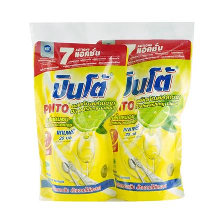 รีฟิลน้ำยาล้างจาน PINTO 420 มล. เลมอน แพ็ก 2 ชิ้น