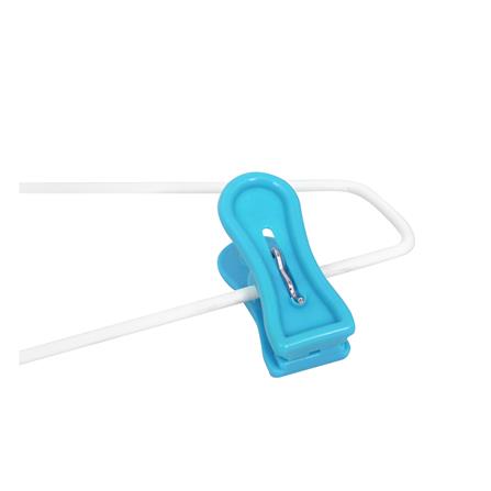 ไม้แขวนเสื้อเคลือบ PVC พร้อมตัวหนีบ PLIM สีฟ้า แพ็ก 6 ชิ้น_2