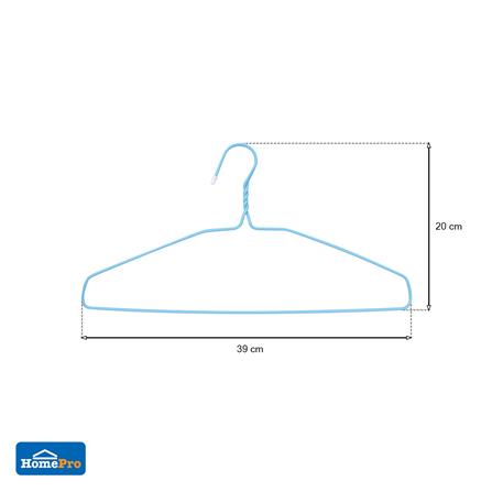 ไม้แขวนเสื้อเคลือบ PVC PLIM สีฟ้า แพ็ก 8 ชิ้น_3